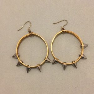 Spiked hoop earrings